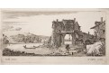 Perelle G. Dům na pobřež&iacute;, mědiryt (1650)