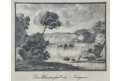 Niagarsk&eacute; vodop&aacute;dy, Rainold, litografie, 1827