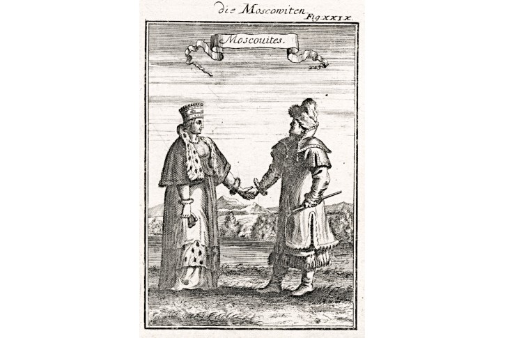 Rusové, Mallet, mědiryt, 1719