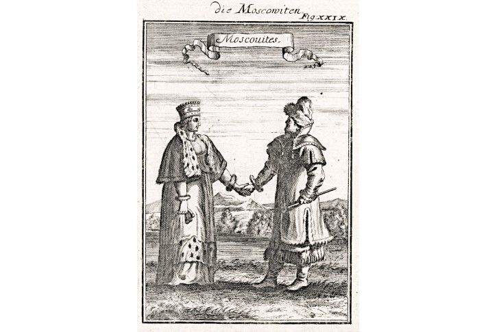 Rusové, Mallet, mědiryt, 1719