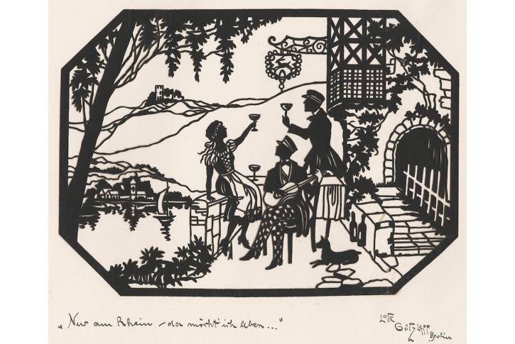 Silueta  vystřižená , Život na Rýně , (1930)