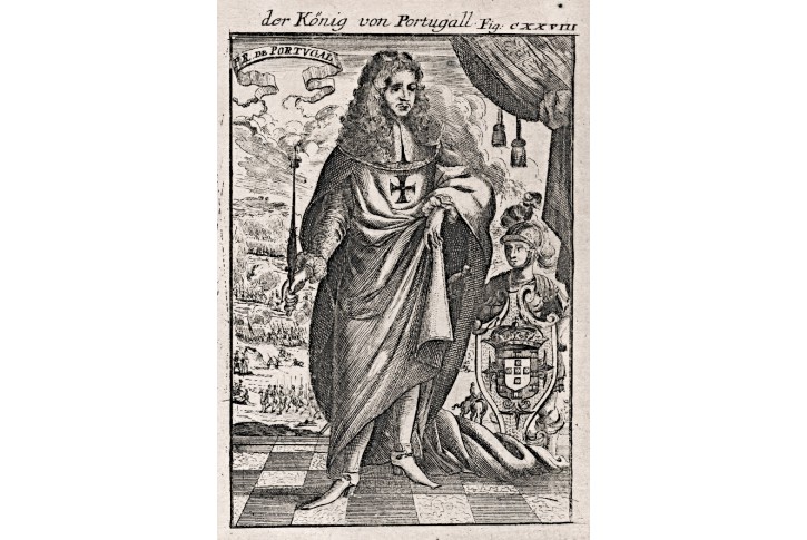 Portugalsko král , Mallet, mědiryt, 1719