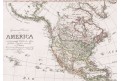Amerika, Schneider a Weigel, mědiryt, 1825