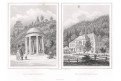 Karlovy Vary Theresienbrunn, oceloryt, 1842