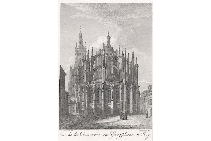 Praha sv. Vít, Schottky, mědiryt, 1831