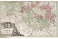 Homann J.B.: Porýní Alsasko, kolor. mědiryt, 1635