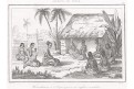 Tonga Oceanie obyvatele , Rienzi, oceloryt,1836