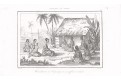 Tonga Oceanie obyvatele , Rienzi, oceloryt,1836