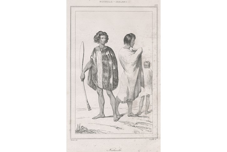New Zeeland domorodci, Rienzi, oceloryt,1836