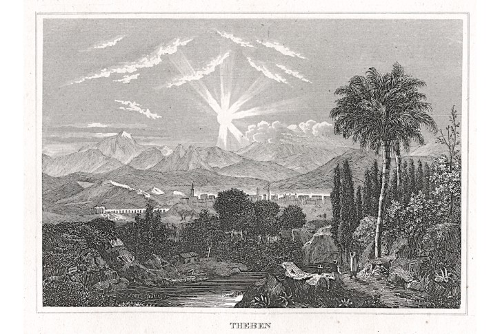 Theben, oceloryt, 1850