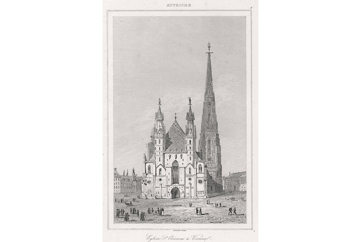 Wien, Stephansdom, Le Bas, oceloryt 1842