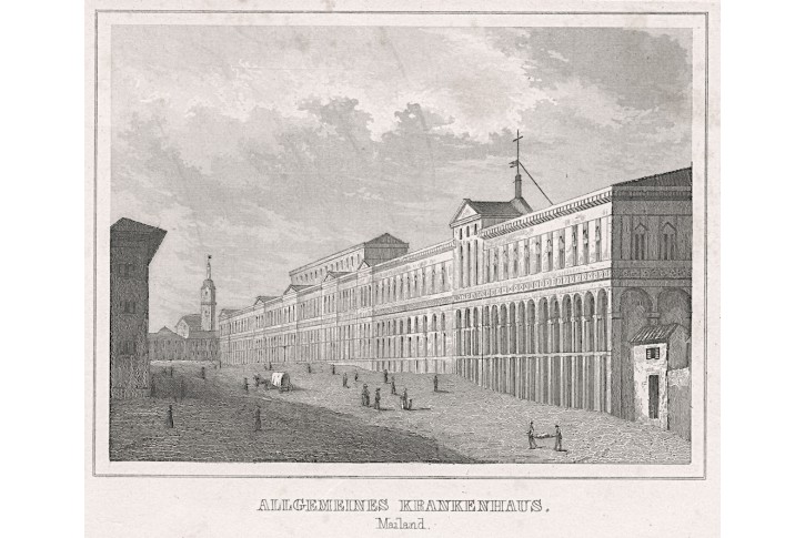 Milano nemocnice, Kleine Univ., oceloryt, 1844