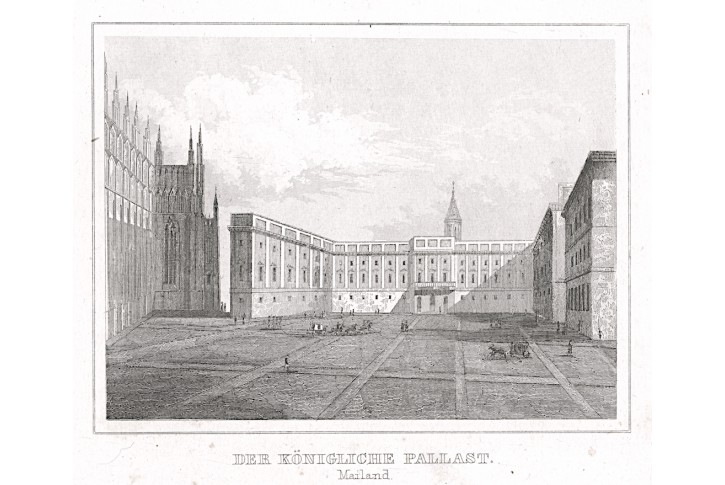 Milan Palazzo Reale, Kleine Univ, oceloryt, 1844