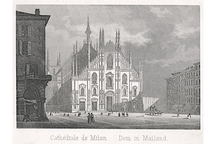 Milan Dom, oceloryt,(1840)