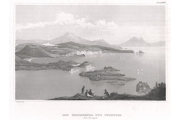 Puzzoli Napoli, Meyer, oceloryt, 1850