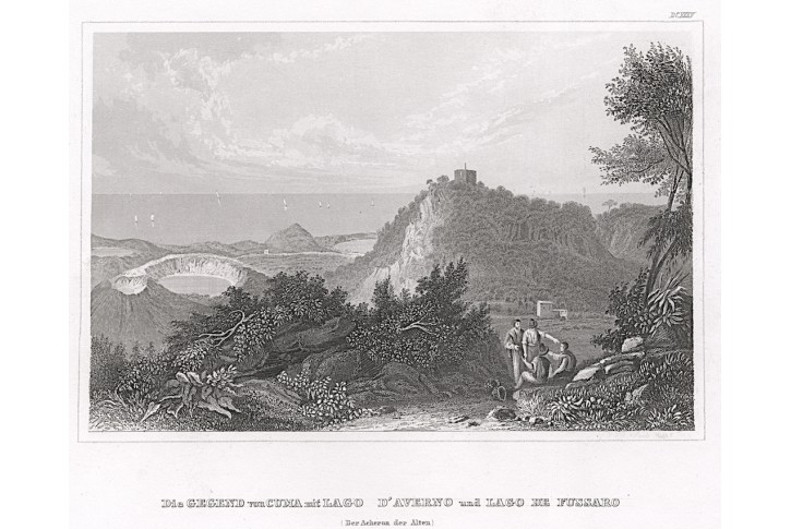 Lugo - Lago D'Averno, Meyer, oceloryt, 1850