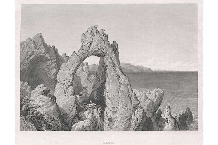 Capri, Meyer, oceloryt, 1850