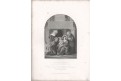 Svatá rodina, oceloryt, (1860)