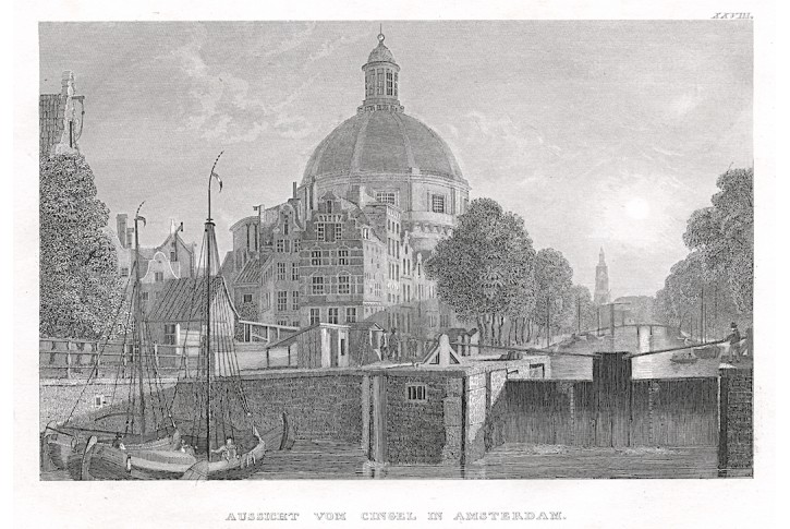 Amsterdam Lutherse kerk, Meyer, oceloryt, 1850