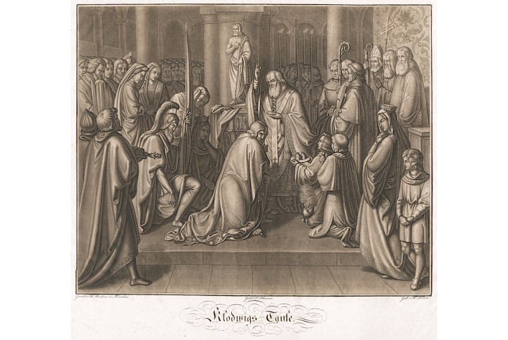 Chlodwigův křest, Ruben, akvatinta , 1830