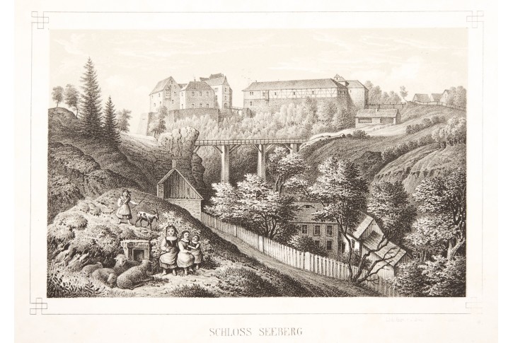 Ostroh Seeberg, Steinmetz, litografie,  (1850)