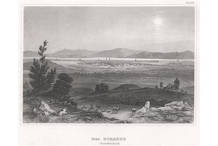 Pireus, Meyer, oceloryt, 1850