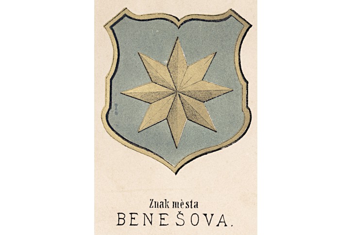 Benešov, chromolitografie, 1880