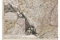 Schenck P.: Rheni Mosae, kolor. mědiryt, 1710