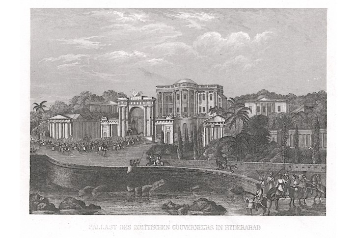 Hyderabad Indie , oceloryt, 1839