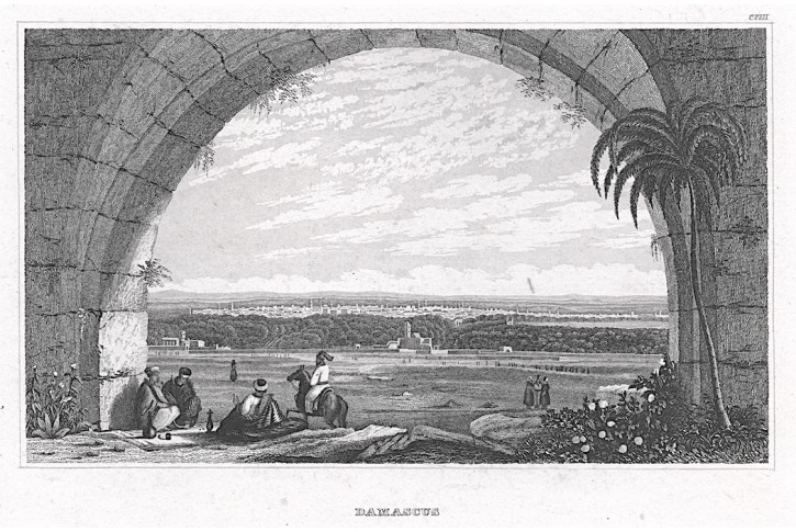 Damascus , Meyer, oceloryt, 1850