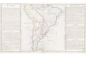 Amerika jižní, kolor. mědiryt, (18 stol.)