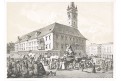 Olomouc Náměstí, Haun, litografie, 1857