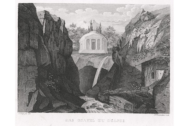 Delphi, mědiryt, (1820)