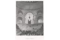 London St. Paul interier, Payne, oceloryt, 1850
