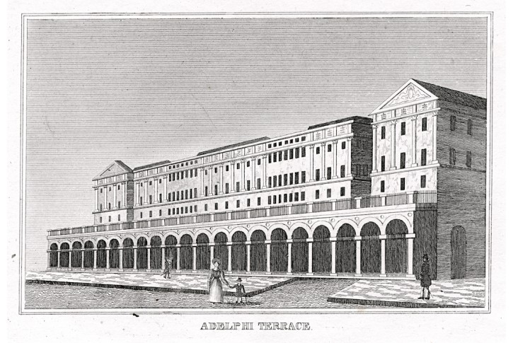 London Adelphi Terace, mědiryt, (1820)