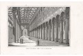 Roma San Paolo interier, oceloryt, (1830)