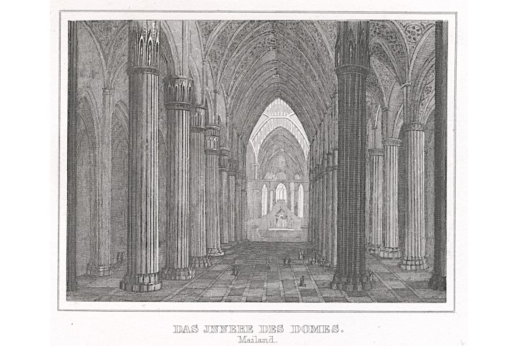 Milano Dom interier, Kleine Univ., oceloryt, 1844