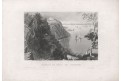 Weehawken Hudson, Meyer, oceloryt, 1850