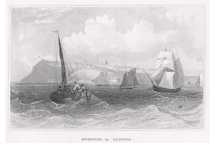 Quebeck Canada, Meyer, oceloryt, 1850