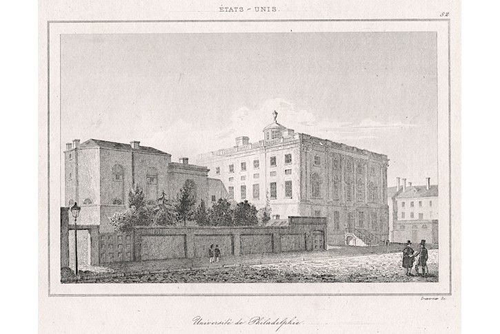 Philadelphia University, oceloryt, 1838