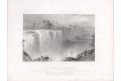 Genesse Falls Rochester, oceloryt, (1840)