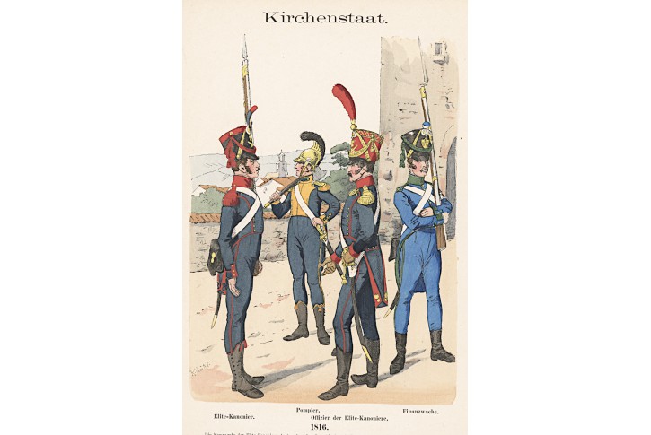 Kirchenstaat 1816,kolor. litografie, 1891