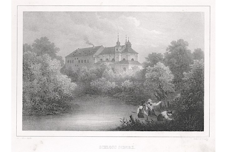 Žíreč, Semmler, litografie, 1845