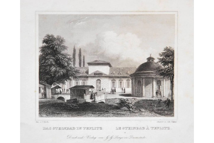 Teplice Steinbad, Lange, oceloryt, 1842