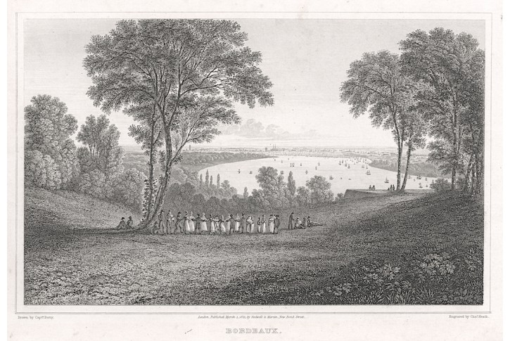 Bordeaux, Redwell, oceloryt, 1821