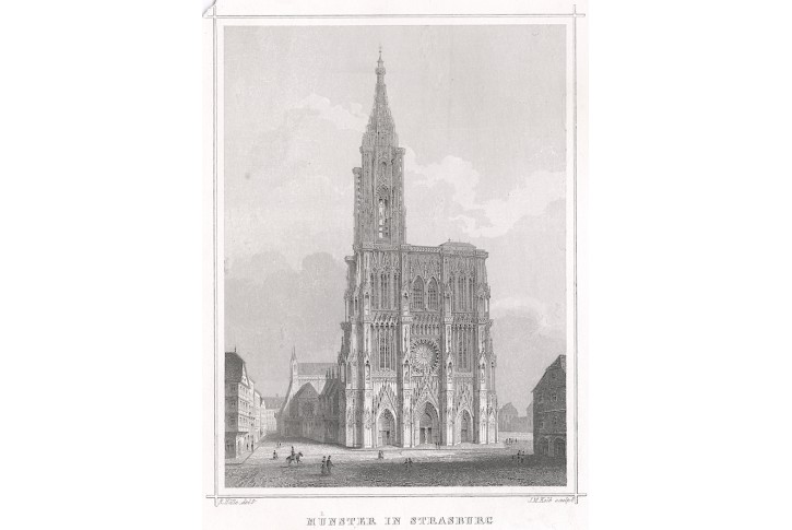Strasburg Münster, Lange, oceloryt (1860)
