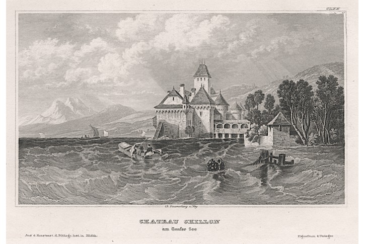 Chillon, Meyer, oceloryt, 1850