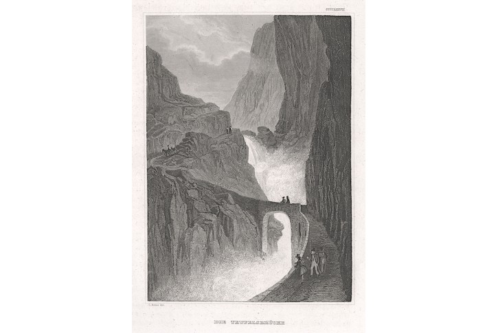 Teufelsbrücke, Meyer, oceloryt, 1850