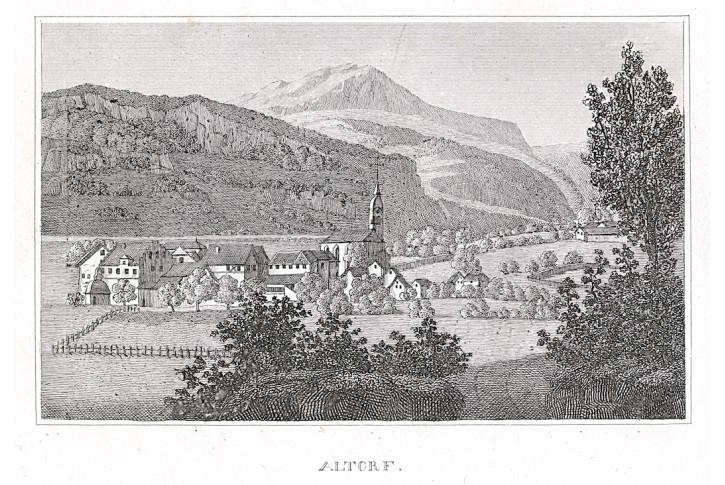 Altorf, Strahlheim, mědiryt, 1836
