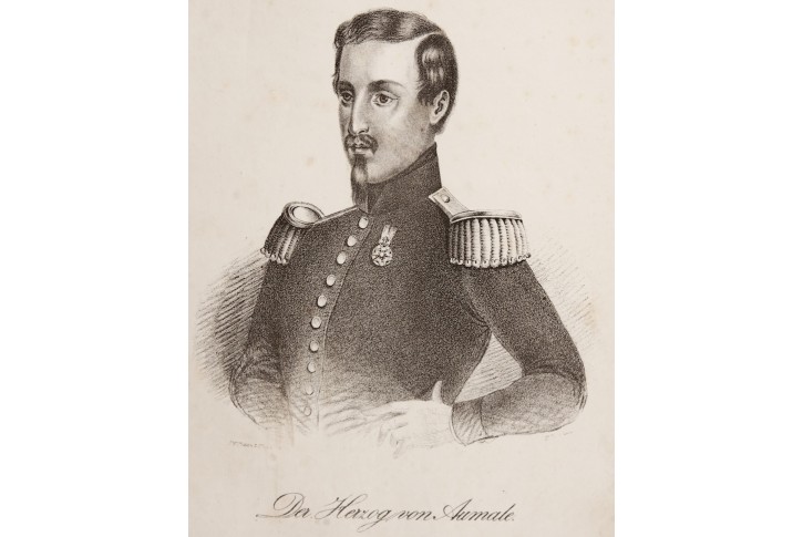 Henri d'Orleans generál, litografie. 1850